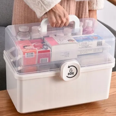 DUŻY POJEMNIK KASETKA BOX PUDEŁKO NA LEKI TABLETKI