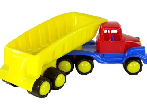 Duży Samochód z Naczepą 45cm Żółty