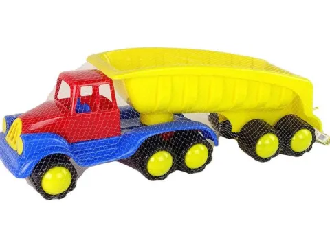 Duży Samochód z Naczepą 45cm Żółty