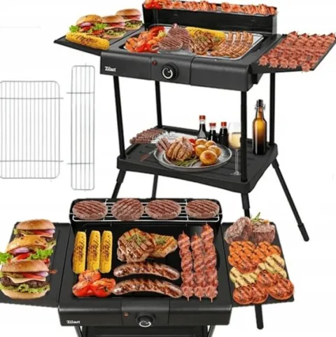 DUŻY STOJĄCY GRILL ELEKTRYCZNY OGRODOWY TERMOSTAT 2400W 6W1 XXL