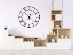 DUŻY ZEGAR ŚCIENNY METALOWY NA ŚCIANĘ LOFTOWY RZYMSKI RETRO LOFT