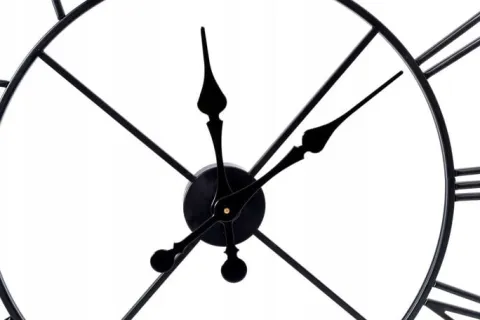 DUŻY ZEGAR ŚCIENNY METALOWY NA ŚCIANĘ LOFTOWY RZYMSKI RETRO LOFT