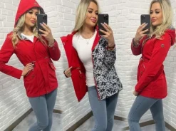 DWUSTRONNA PARKA kurtka Z KAPTUREM 3 KOLORY S