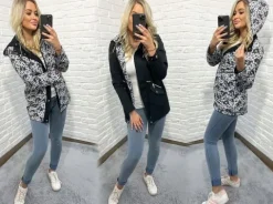 DWUSTRONNA PARKA kurtka Z KAPTUREM 3 KOLORY S