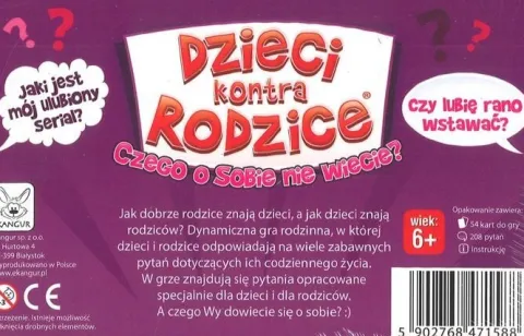 Dzieci kontra Rodzice - Czego o sobie nie wiecie?