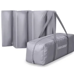 Łóżeczko turystyczne + materac + torba 123,5 x 64 x 76 cm RK-240 jasno szare