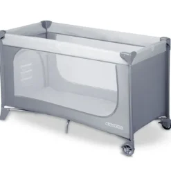 Łóżeczko turystyczne + materac + torba 123,5 x 64 x 76 cm RK-240 jasno szare