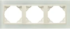 Efapel cristal ramka 3-krotna szkło perłowy 90930 tcp