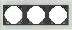 Efapel crystal ramka 3-krotna szkło grafit 90930 tcs