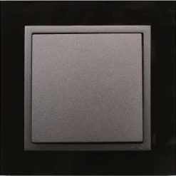 Efapel Logus90 crystal ramka 1-krotna, czarne szkło/grafit 90910 tes