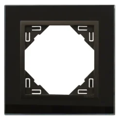 Efapel Logus90 crystal ramka 1-krotna, czarne szkło/czarny 90910 TEP