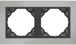 Efapel metallo ramka 2-krotna chrom grafit 90920 trs