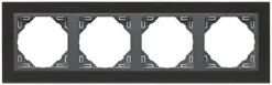 Efapel metallo ramka 4-krotna nikiel grafit 90940 tqs