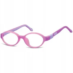 ELASTYCZNE Dziecięce Oprawki Okulary zerówki owalne + Gumka SUNOPTIC + ETUI