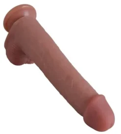 Elastyczne silikonowe 24 cm dildo z przyssawką