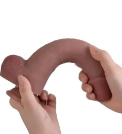 Elastyczne silikonowe 24 cm dildo z przyssawką