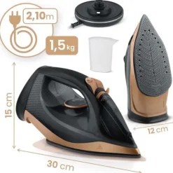 Żelazko bezprzewodowe parowe 2600W Berdsen BD-333 ceramiczna powłoka