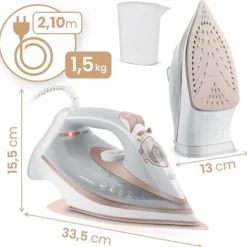 Żelazko parowe 3000W Berdsen BD-332 ceramiczna powłoka praca w pionie
