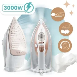 Żelazko parowe 3000W Berdsen BD-332 ceramiczna powłoka praca w pionie