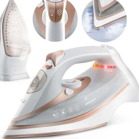 Żelazko parowe 3000W Berdsen BD-332 ceramiczna powłoka praca w pionie