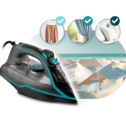 Żelazko parowe 2600W Berdsen BD-331 ceramiczna powłoka praca w pionie