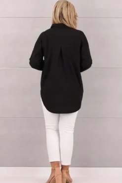 ELEGANCKA KOSZULA BAWEŁNIANA DUŻE ROZMIARY LUŹNA CASUAL OVERSIZE