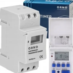 Elektroniczny programator czasowy 16 programów DIN TH-35mm OR-PRE-414 ORNO