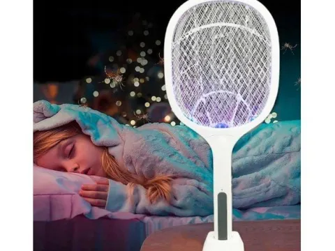 Elektryczna łapka na muchy owady komary rażąca prądem owadobójcza 2w1