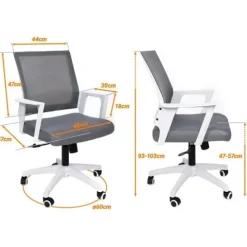 Ergonomiczny fotel obrotowy F360 (Czarny)