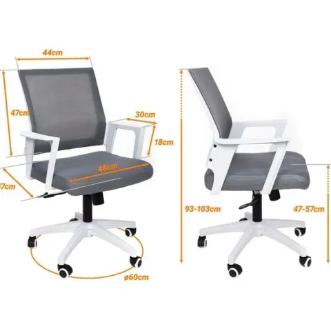 Ergonomiczny fotel obrotowy F360 (Czarny)