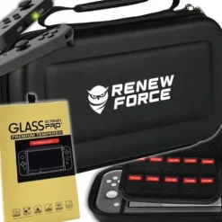 Etui Case WZMOCNIONY Do Nintendo Switch V1 V2 OLED + Szkło hartowane H9