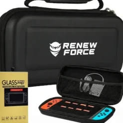 Etui Case WZMOCNIONY Do Nintendo Switch V1 V2 OLED + Szkło hartowane H9
