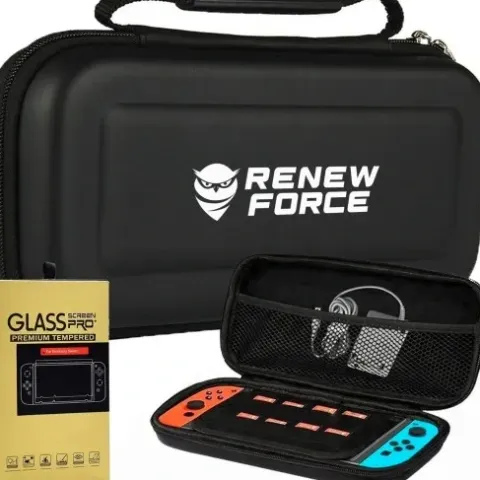 Etui Case WZMOCNIONY Do Nintendo Switch V1 V2 OLED + Szkło hartowane H9