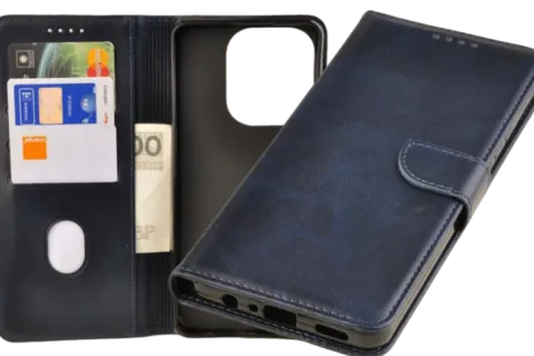 Etui portfel Wallet do Oppo A40 / A40m granatowy