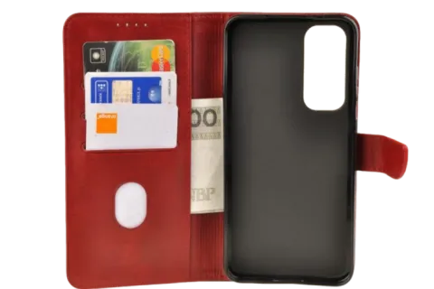 Etui portfel Wallet do Samsung Galaxy S24 FE czerwony