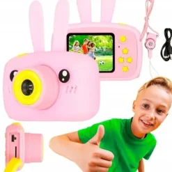 Extralink Kids Camera H23 Różowy | Aparat cyfrowy | 1080P 30fps, wyświetlac