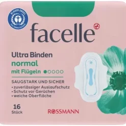 FACELLE PODPASKI HIGIENICZNE ZE SKRZYDEŁKAMI ULTRA NORMAL 16 SZT
