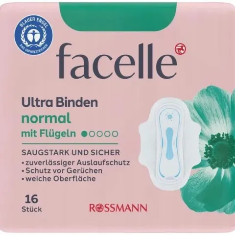 FACELLE PODPASKI HIGIENICZNE ZE SKRZYDEŁKAMI ULTRA NORMAL 16 SZT