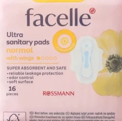 FACELLE PODPASKI HIGIENICZNE ZE SKRZYDEŁKAMI RUMIANKOWE ULTRA NORMAL 16 SZT