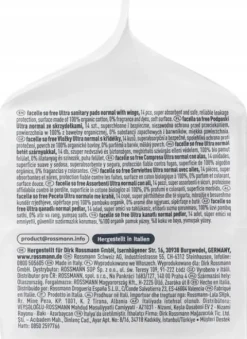 FACELLE SO FREE PODPASKI HIGIENICZNE ZE SKRZYDEŁKAMI NORMAL 14 SZT