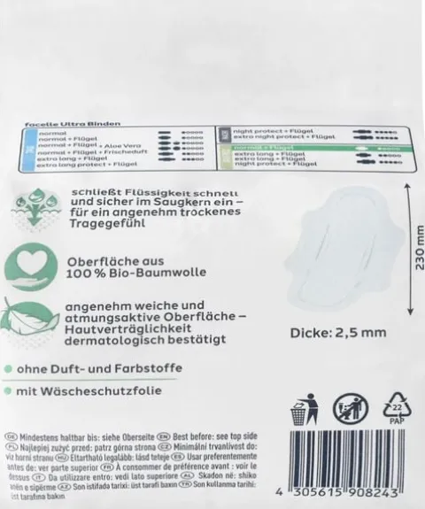FACELLE SO FREE PODPASKI HIGIENICZNE ZE SKRZYDEŁKAMI NORMAL 14 SZT