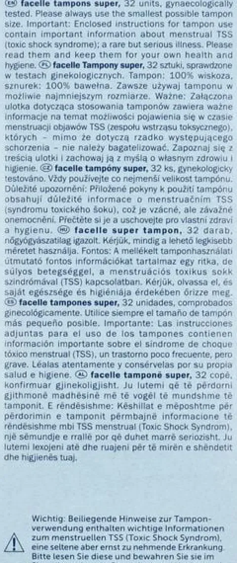 FACELLE TAMPONY HIGIENICZNE MINI 32 SZT