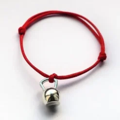 Fit Kolekcja - Bransoletka ze sznurka kettlebell red