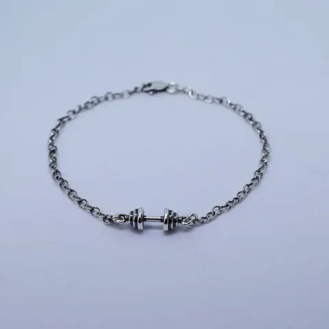 Fit Kolekcja - Bransoletka ze sztangielką MINI oksydowane srebro
