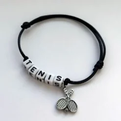 Fit Kolekcja - Bransoletka ze sznurka TENIS 01 silver