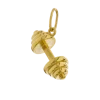 Fit Kolekcja - Pozłacana Zawieszka sztangielka DUMBBELL 003