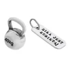 Fit Kolekcja - Srebrne zawieszki na łańcuszek KETTLEBELL 001 / SIŁA JEST KOBIETĄ