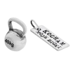 Fit Kolekcja - Srebrne zawieszki na łańcuszek KETTLEBELL 001 / KOCHAM MOJE...