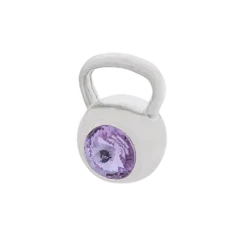 Fit Kolekcja - Zawieszka na łańcuszek srebrny KETTLEBELL SWAROVSKI Light Siam
