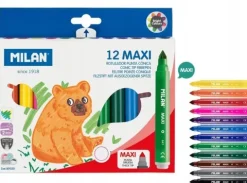FLAMASTRY MAXI ZE STOŻKOWĄ KOŃCÓWKĄ 12 KOL. 0200